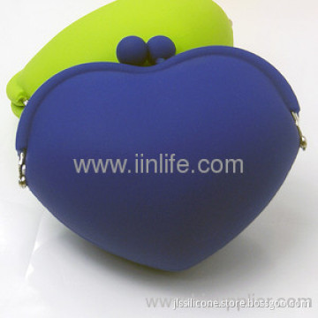 New Best Gift Sapphire Silicone Coin Purse Rubber Wallet Bag Case Pouch Heart 